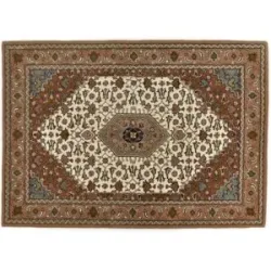 THEKO Teppich  Royal Bidjar ¦ beige ¦ Wolle ¦ Maße (cm): B: 90 H: 1