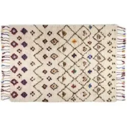 THEKO Wollteppich  Nomadic ¦ beige ¦ Baumwolle ¦ Maße (cm): B: 160 H: 2