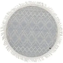 Tom Tailor Teppich  Macra ¦ blau ¦ Wolle ¦ Maße (cm): H: 1  Ø: 140