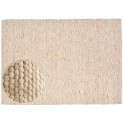 THEKO Handwebteppich  Alpen ¦ beige ¦ Wolle ¦ Maße (cm): B: 120 H: 1,2