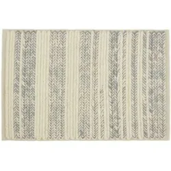Gray & Jones Handwebteppich  Baltic Breeze ¦ beige ¦ Baumwolle,Wolle ¦ Maße