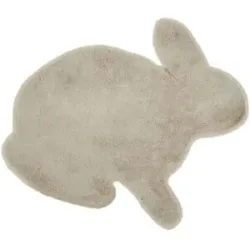 Höffner Kinderteppich  Kaninchen ¦ braun ¦ Synthetische Fasern ¦ Maße (cm): B: 70