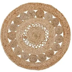 Höffner Jute-Teppich  Balo ¦ creme ¦ Jute Ø: 80
