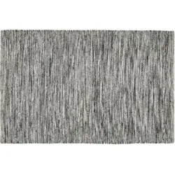 Höffner Handweb-Teppich  Davao ¦ grau ¦ Baumwolle,Wolle ¦ Maße (cm): B: 60
