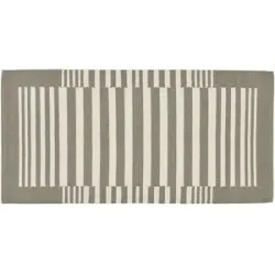 Höffner Kelim-Teppich  Buri ¦ grau ¦ Baumwolle ¦ Maße (cm): B: 60