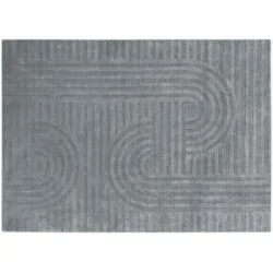 Höffner Handweb-Teppich  Missouri ¦ grau ¦ Viskose,Wolle ¦ Maße (cm): B: 70