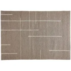 Höffner Handweb-Teppich  Boutique ¦ braun ¦ Wolle,Baumwolle ¦ Maße (cm): B: 190