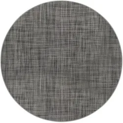 Höffner Webteppich  Kleen Kitchen ¦ grau ¦ Synthetische Fasern Ø: 100