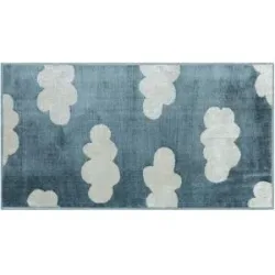 KJUT Webteppich  Clouds ¦ blau ¦ Synthetische Fasern ¦ Maße (cm): B: 80