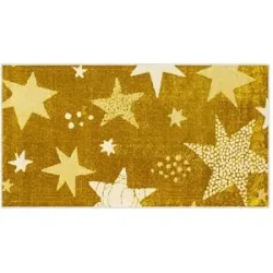 KJUT Webteppich  Star ¦ gold ¦ Synthetische Fasern ¦ Maße (cm): B: 80