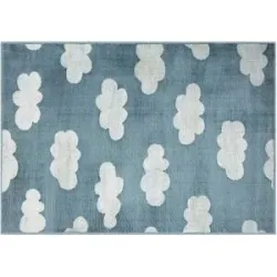 KJUT Webteppich  Clouds ¦ blau ¦ Synthetische Fasern ¦ Maße (cm): B: 133