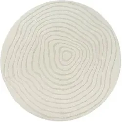 Höffner Webteppich  Elio ¦ creme ¦ Synthetische Fasern Ø: 120