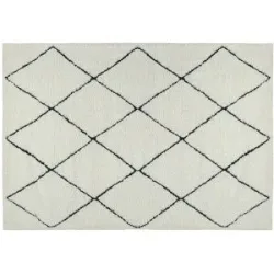 Höffner Webteppich  Ideal Shaggy ¦ weiß ¦ Synthetische Fasern ¦ Maße (cm): B: 140