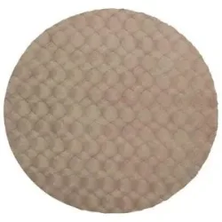 Höffner Teppich   ¦ beige ¦ Synthetische Fasern ¦ Maße (cm): H: 3  Ø: 200