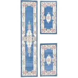 THEKO Vintageteppich  Ming ¦ blau ¦ Synthetische Fasern ¦ Maße (cm): B: 70 H:
