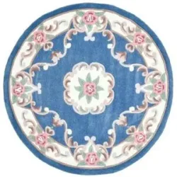 THEKO Vintageteppich  Ming ¦ blau ¦ Synthetische Fasern ¦ Maße (cm): B: 190 H: