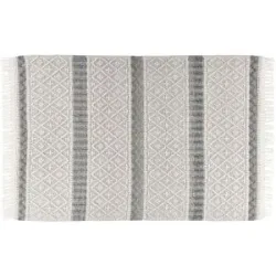 THEKO Wollteppich  Visby ¦ beige ¦ Baumwolle ¦ Maße (cm): B: 70 H: 1