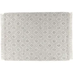 THEKO Wollteppich  Visby ¦ beige ¦ Baumwolle ¦ Maße (cm): B: 190 H: 1
