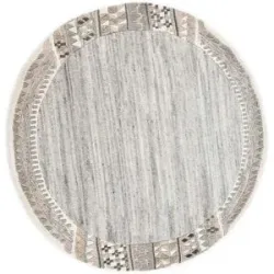THEKO Teppich  Royal Natur ¦ grau ¦ Wolle ¦ Maße (cm): B: 150 H: 1,4