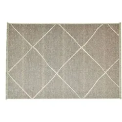 SANSIBAR Sylt Teppich  Braderup ¦ rot ¦ Wolle ¦ Maße (cm): B: 60 H: 0,5