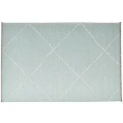 SANSIBAR Sylt Teppich  Braderup ¦ blau ¦ Viskose ¦ Maße (cm): B: 160 H: 0,5