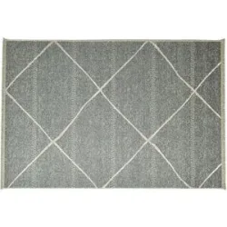 SANSIBAR Sylt Teppich  Braderup ¦ grau ¦ Viskose ¦ Maße (cm): B: 200 H: 0,5