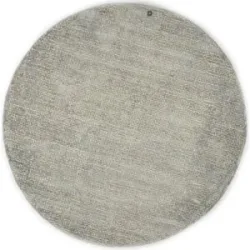 Tom Tailor Wollteppich  Groove ¦ silber ¦ Viskose ¦ Maße (cm): H: 1,5  Ø: 140