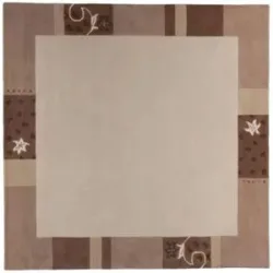 THEKO Wollteppich  Royal Ganges ¦ beige ¦ Wolle ¦ Maße (cm): B: 200 H: 1,3