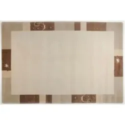 THEKO Wollteppich  Royal Ganges ¦ beige ¦ Viskose ¦ Maße (cm): B: 90 H: 1,3