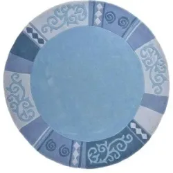 THEKO Teppich   ¦ blau ¦ Wolle ¦ Maße (cm): B: 150 H: 1,4