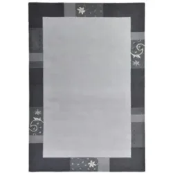 THEKO Wollteppich  Royal Ganges ¦ silber ¦ Wolle ¦ Maße (cm): B: 70 H: 1,3