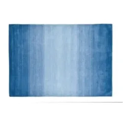 THEKO Wollteppich  Wool Comfort ¦ blau ¦ Wolle ¦ Maße (cm): B: 190 H: 1,4