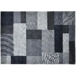 THEKO Wollteppich  Domas ¦ grau ¦ Wolle ¦ Maße (cm): B: 190 H: 1,2