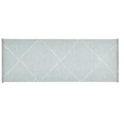 SANSIBAR Sylt Teppich  Braderup ¦ blau ¦ Wolle,Viskose ¦ Maße (cm): B: 80 H: 0,5