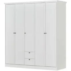 Höffner Drehtürenschrank  Laurito ¦ weiß ¦ Maße (cm): B: 190 H: 200 T: 67.0