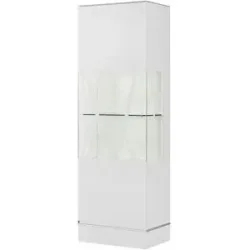LEONARDO Vitrine  Cube ¦ weiß ¦ Maße (cm): B: 63 H: 192 T: 42.0