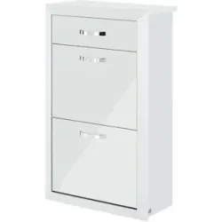 Wohnwert Schuhschrank  Intro ¦ weiß ¦ Maße (cm): B: 63 H: 104 T: 32.0