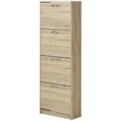 Höffner Schuhschrank  Mandello ¦ holzfarben ¦ Maße (cm): B: 58 H: 162 T: 25.0