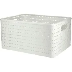 Rotho Aufbewahrungsbox  COUNTRY ¦ weiß ¦ Kunststoff ¦ Maße (cm): B: 27,8 H: 19,1