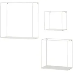 Höffner Wandregal  3er-Set  Toppo ¦ weiß ¦ Maße (cm): B: 40 H: 40 T: 15.0
