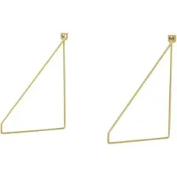 Höffner Bodenträger  2er-Set  Scaffale ¦ gold ¦ Maße (cm): H: 24 T: 26.5