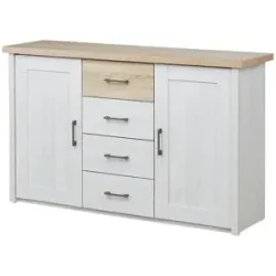 Höffner Kommode  Lancaster ¦ weiß ¦ Maße (cm): B: 150 H: 90 T: 42.0