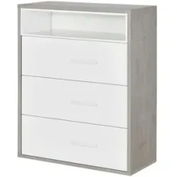 Höffner Kommode  Milow ¦ weiß ¦ Maße (cm): B: 90 H: 112,7 T: 40.0