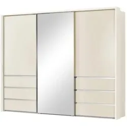 Höffner Schwebetürenschrank  3-türig  Mitta ¦ creme ¦ Maße (cm): B: 310 H: 220 T: 67.0