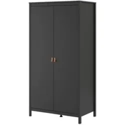 Höffner Kleiderschrank  Madron ¦ schwarz ¦ Maße (cm): B: 102 H: 199 T: 58.0