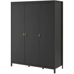 Höffner Kleiderschrank  Madron ¦ schwarz ¦ Maße (cm): B: 150 H: 199 T: 58.0