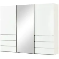 Höffner Schwebetürenschrank  3-türig  Mitta ¦ weiß ¦ Maße (cm): B: 300 H: 217 T: 67.0