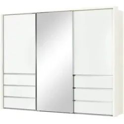 Höffner Schwebetürenschrank  3-türig  Mitta ¦ weiß ¦ Maße (cm): B: 260 H: 220 T: 67.0