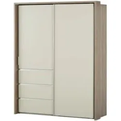 Höffner Schwebetürenschrank  2-türig  Mitta ¦ beige ¦ Maße (cm): B: 175 H: 220 T: 67.0