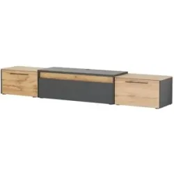 Höffner TV Lowboard  Light Line 10 ¦ grau ¦ Maße (cm): B: 276 H: 46 T: 50.0